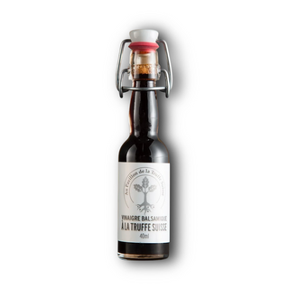 Aceto Balsamico mit Schwarzem Schweizer Trüffelaroma – Edler Balsamico-Essig von Au Pavillon de la Truffe Suisse by Fredy Balmer