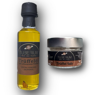 Trüffel-Öl und Trüffel-Salz ,Geschenkset „Essence“ , kleine Box, großer Geschmack