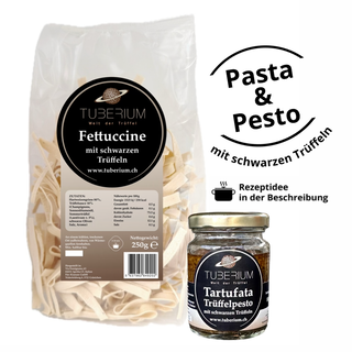 TUBERIUM Trüffel Pasta Set – Fettuccine (250g) & Tartufata (80g) mit schwarzem Trüffel
