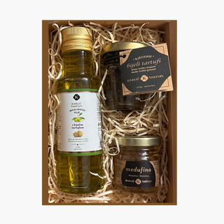 Weisser Trüffel Geschenkset – Edles Trio mit Trüffelöl, Trüffelhonig & Carpaccio