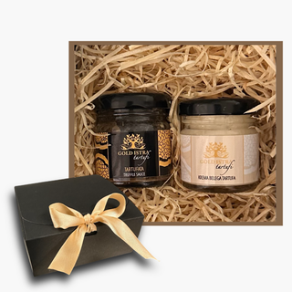 Trüffel Genuss-Duo Geschenkset für Pasta – Schwarzes Trüffelpesto & Weiße Trüffelcreme