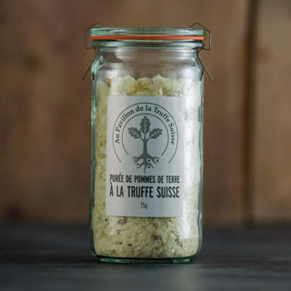 Kartoffel-Purée mit schwarzem Schweizer Trüffel – Luxuriöses Trüffelpüree von Au Pavillon de la Truffe Suisse