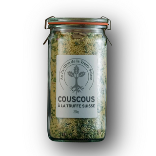 Trüffel Couscous mit schwarzem Schweizer Trüffel (vegan) – Au Pavillon de la Truffe Suisse by Fredy Balmer
