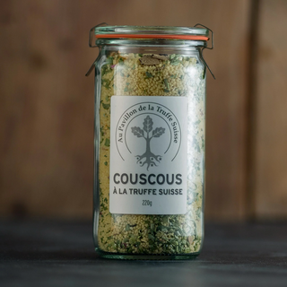 Trüffel Couscous mit schwarzem Schweizer Trüffel (vegan) – Au Pavillon de la Truffe Suisse by Fredy Balmer