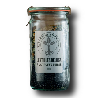 Beluga-Linsen mit Schwarzem Schweizer Trüffel – Exklusiver Gourmet-Genuss 230 g