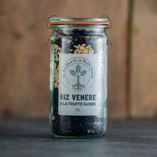 Venere-Reis mit Schwarzem Schweizer Trüffel – Au Pavillon de la Truffe Suisse by Fredy Balmerer – Vegan Gourmet