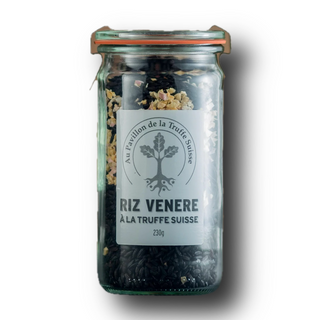 Venere-Reis mit Schwarzem Schweizer Trüffel – Au Pavillon de la Truffe Suisse by Fredy Balmerer – Vegan Gourmet