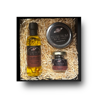 Trüffel Geschenkset – Trüffelöl, Trüffelsalz & ganze schwarze Trüffeln | Luxuriöses Gourmet-Set