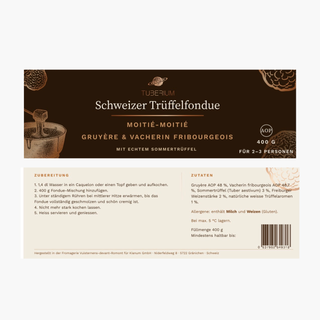 Trüffelfondue – Gruyère & Vacherin Fribourgeois AOP, 400 g