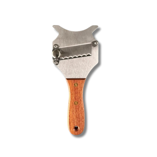 Trüffelhobel mit Holzgriff und gewellter Klinge "Base"