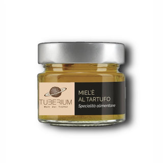 Tuberium Akazienhonig mit Sommertrüffel im Glas – Premium Trüffelhonig Tuber Aestivum Vitt.